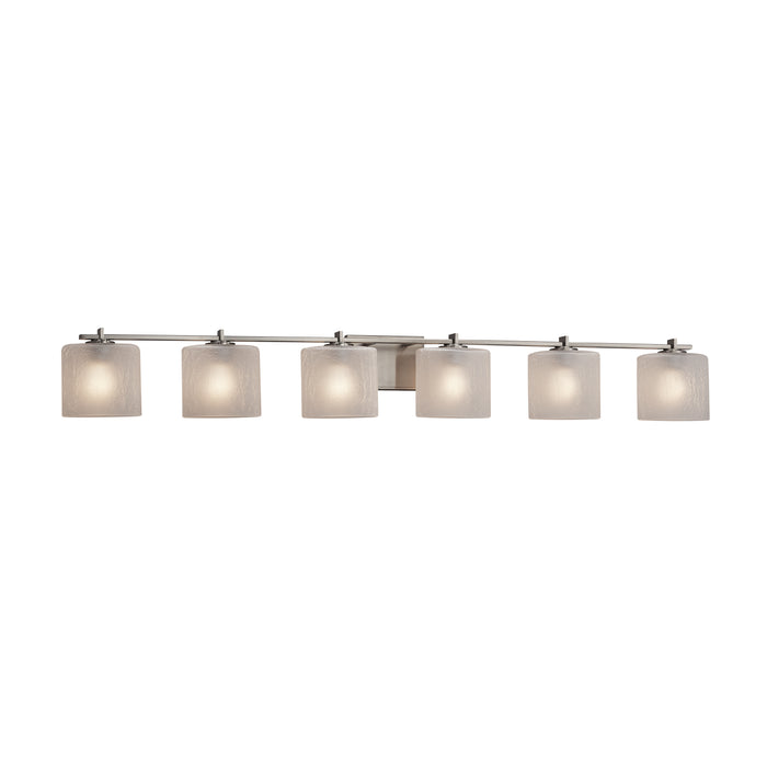 Justice Designs FSN-8446-30-FRCR-NCKL Six Light Bath Bar, Brushed Nickel