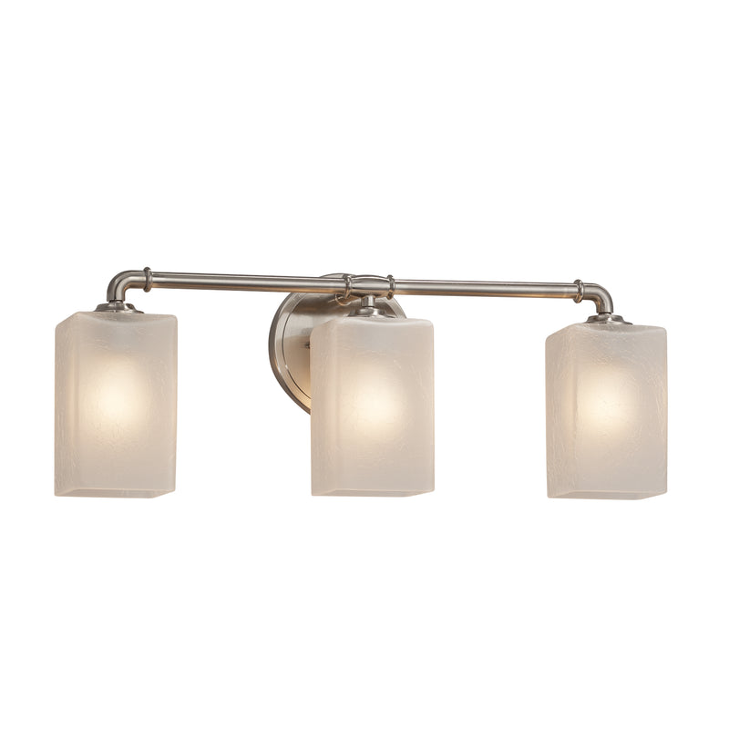 Justice Designs FSN-8463-15-FRCR-NCKL Three Light Bath Bar, Brushed Nickel
