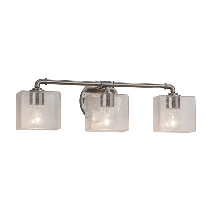 Justice Designs FSN-8463-55-SEED-NCKL Three Light Bath Bar, Brushed Nickel