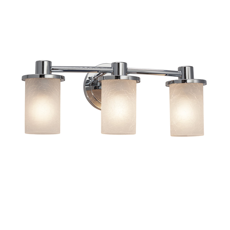 Justice Designs FSN-8513-10-FRCR-CROM Three Light Bath Bar, Polished Chrome