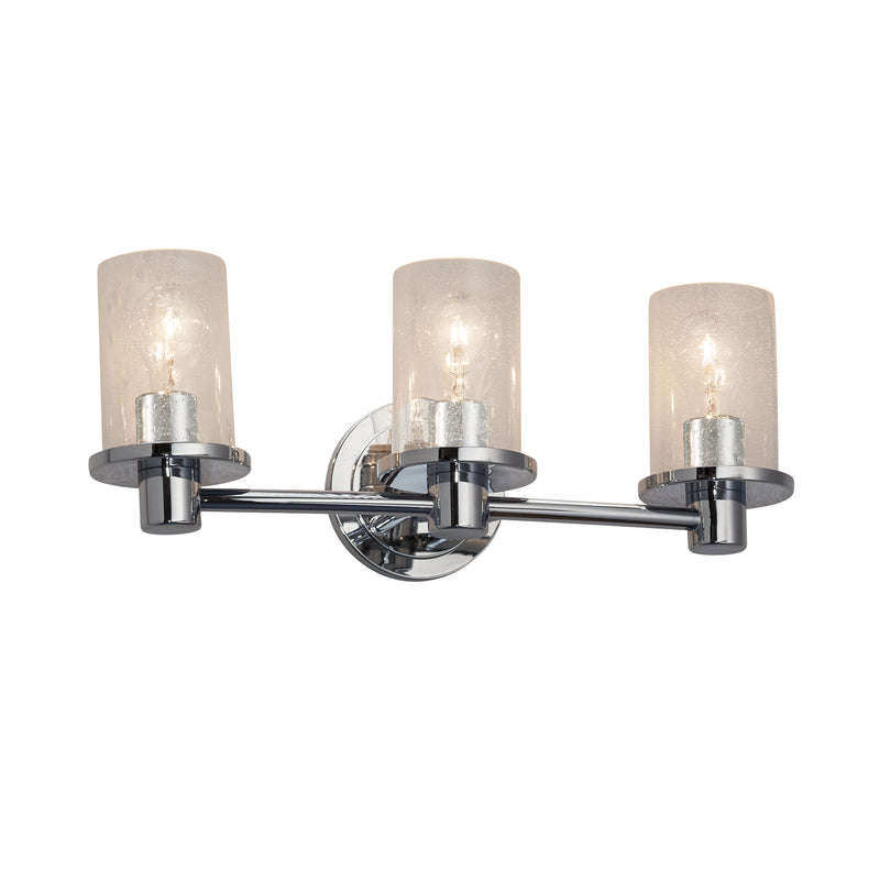 Justice Designs FSN-8513-10-SEED-CROM Three Light Bath Bar, Polished Chrome