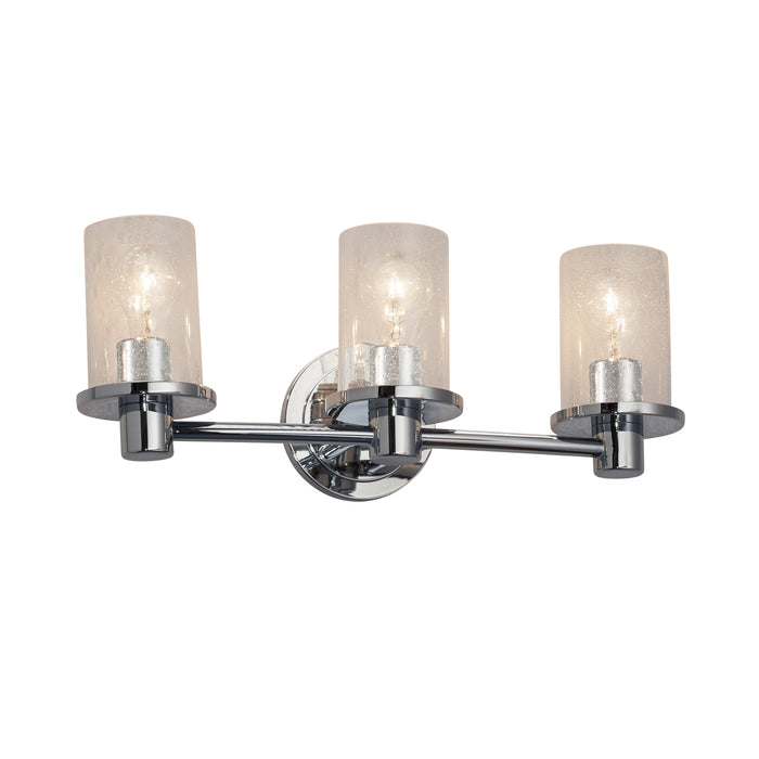 Justice Designs FSN-8513-10-SEED-CROM Three Light Bath Bar, Polished Chrome