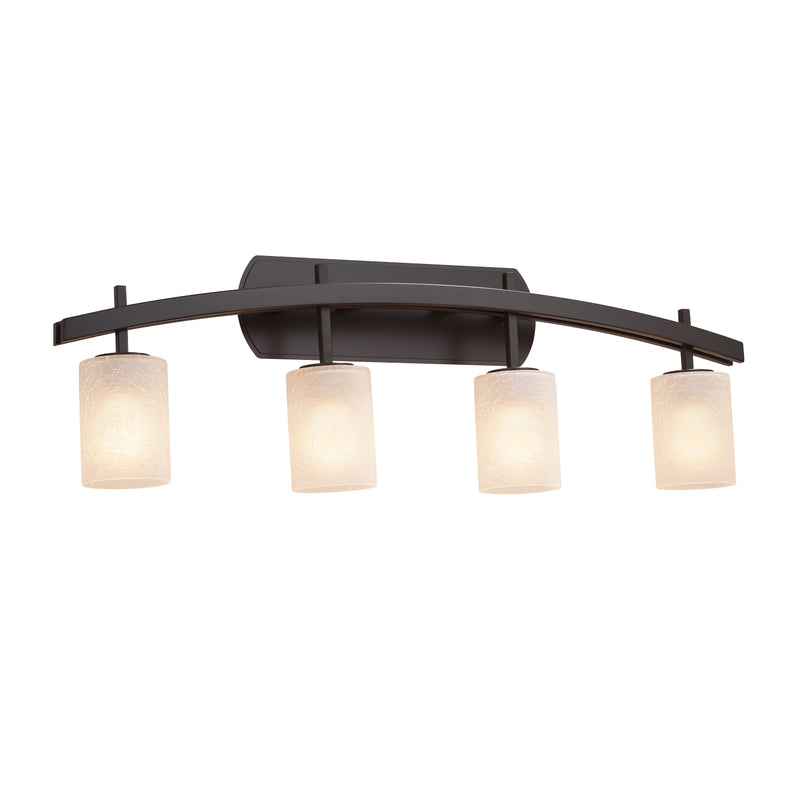 Justice Designs FSN-8594-10-FRCR-DBRZ Four Light Bath Bar, Dark Bronze