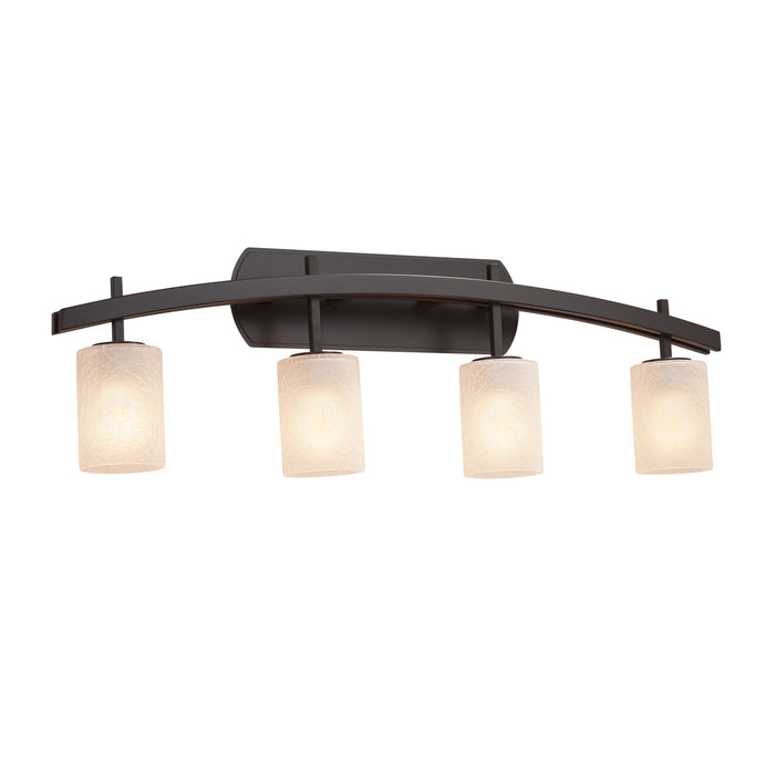 Justice Designs FSN-8594-10-FRCR-DBRZ Four Light Bath Bar, Dark Bronze