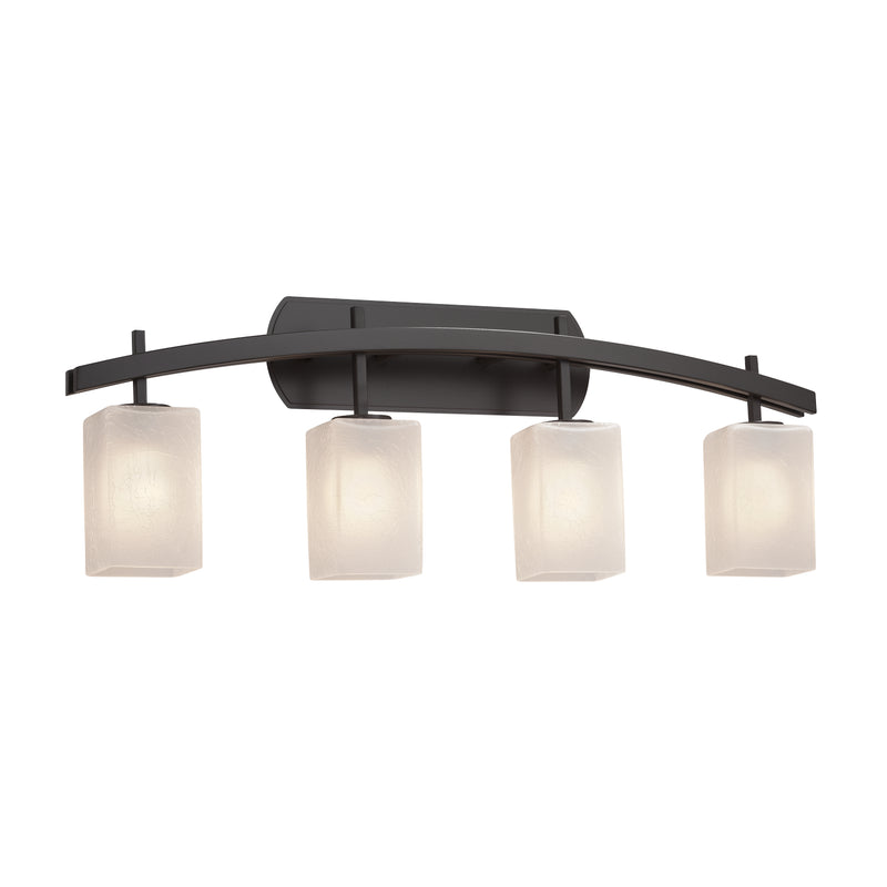 Justice Designs FSN-8594-15-FRCR-DBRZ Four Light Bath Bar, Dark Bronze