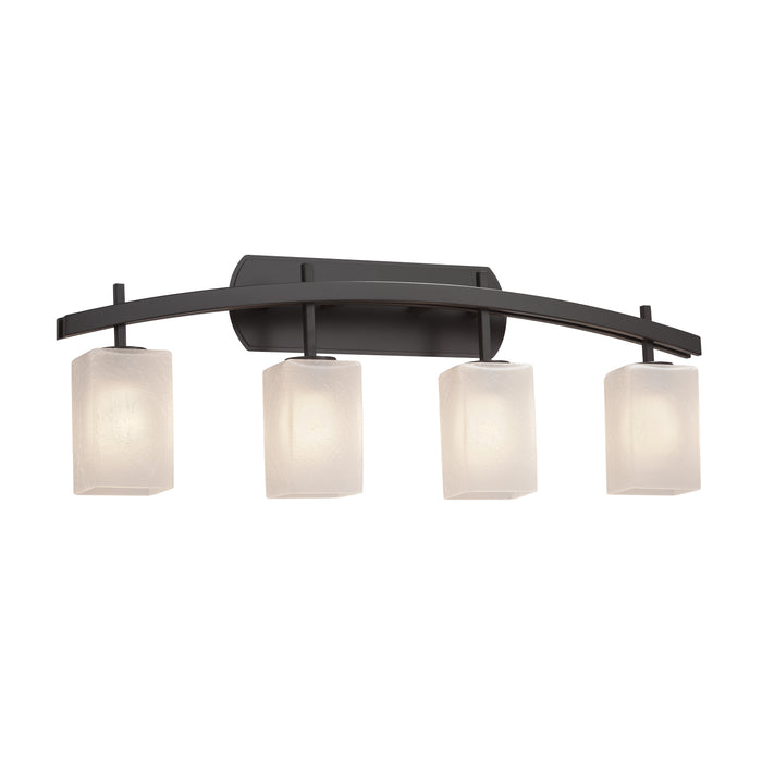 Justice Designs FSN-8594-15-FRCR-DBRZ Four Light Bath Bar, Dark Bronze