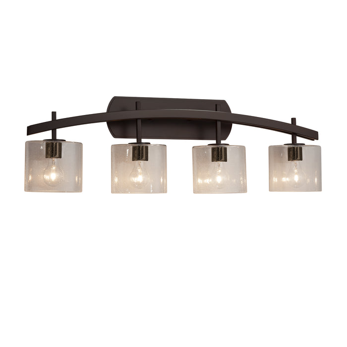 Justice Designs FSN-8594-30-SEED-DBRZ Four Light Bath Bar, Dark Bronze
