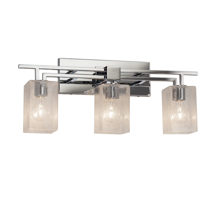 Justice Designs FSN-8703-15-SEED-CROM Three Light Bath Bar, Polished Chrome
