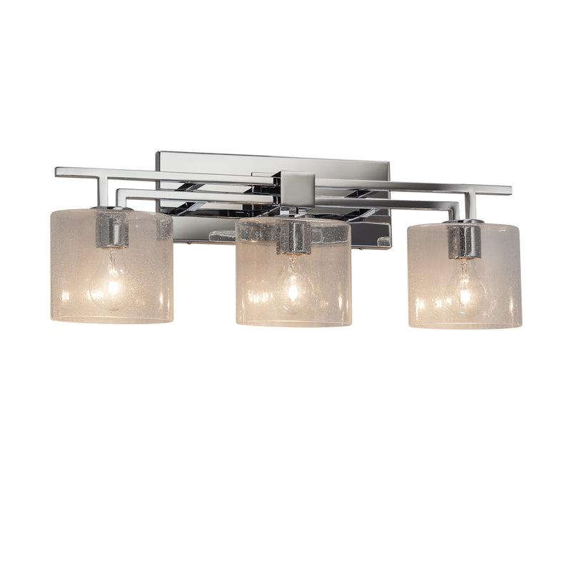 Justice Designs FSN-8703-30-SEED-CROM Three Light Bath Bar, Polished Chrome