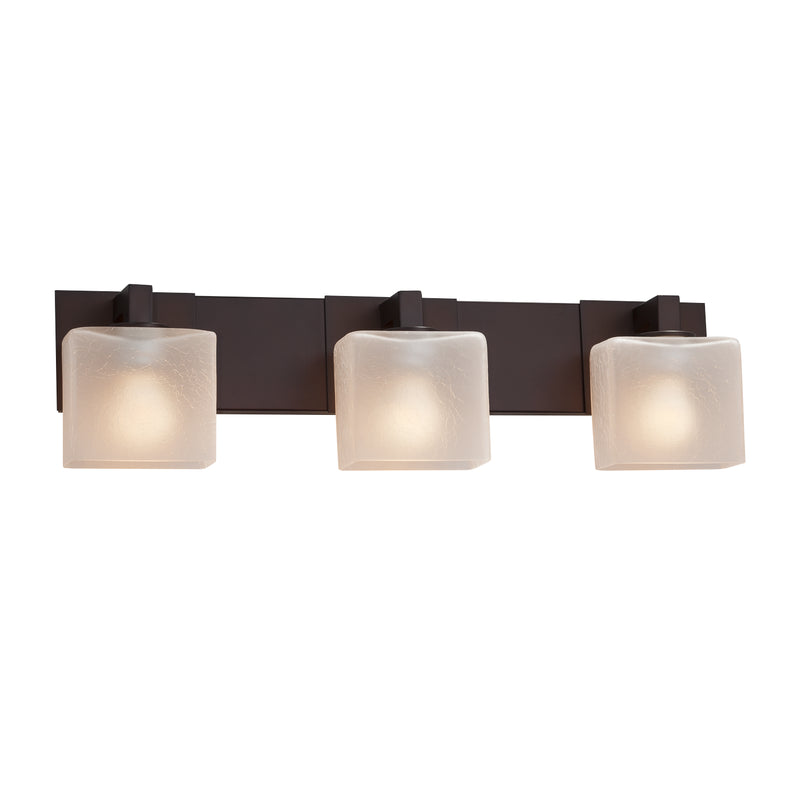 Justice Designs FSN-8923-55-FRCR-DBRZ Three Light Bath Bar, Dark Bronze