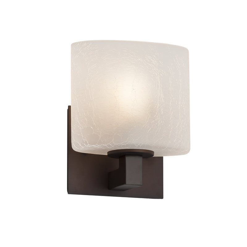 Justice Designs FSN-8931-30-FRCR-DBRZ One Light Wall Sconce, Dark Bronze