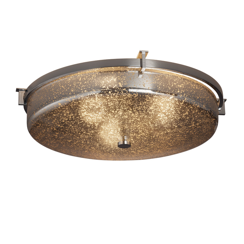 Justice Designs FSN-8987-MROR-CROM Three Light Flush-Mount, Polished Chrome