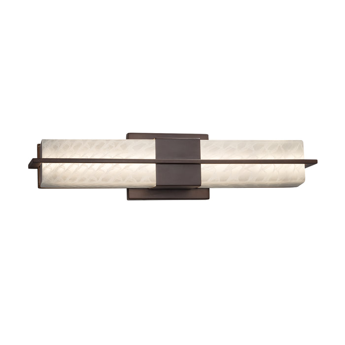 Justice Designs FSN-9051-WEVE-DBRZ LED Linear Bath Bar, Dark Bronze