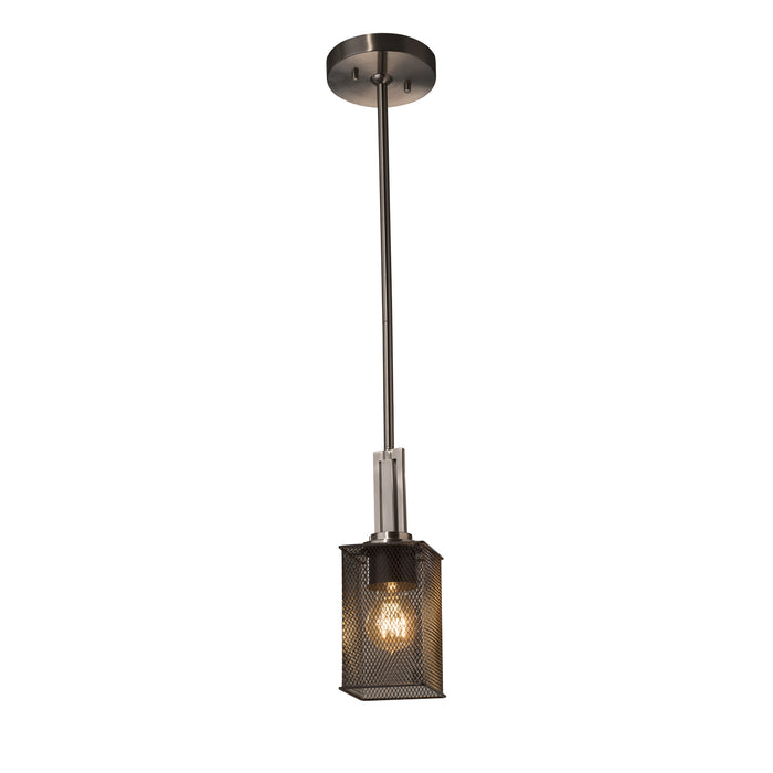Justice Designs MSH-8445-15-NCKL One Light Pendant, Brushed Nickel