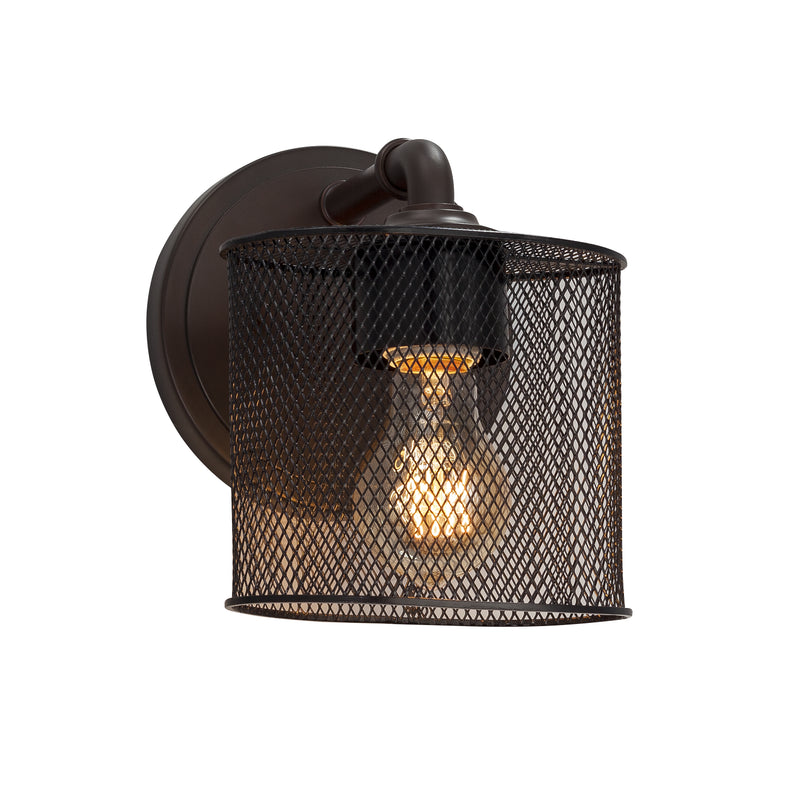 Justice Designs MSH-8467-30-DBRZ One Light Wall Sconce, Dark Bronze