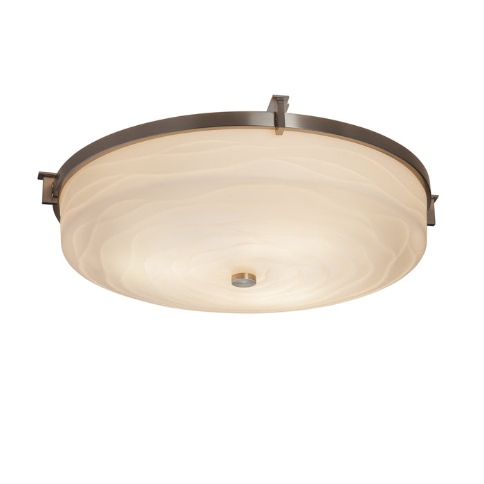 Justice Designs PNA-8988-WAVE-NCKL LED Flush-Mount, Brushed Nickel