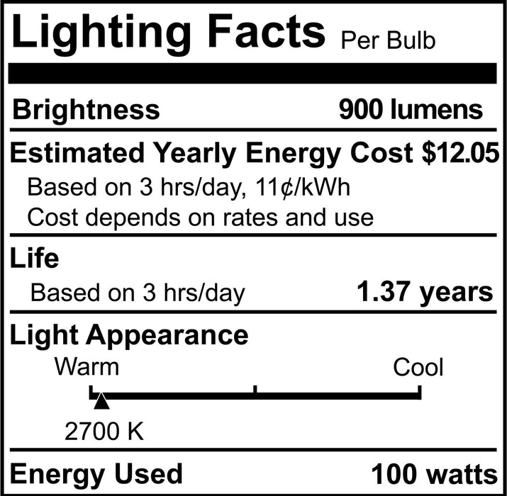Bulbrite 712331 Light Bulb, Half Mirror