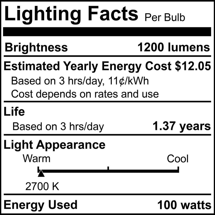 Bulbrite 351100 Light Bulb, Clear