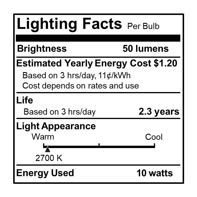 Bulbrite 301010 Light Bulb, Clear