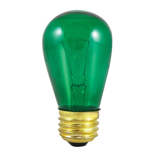 Bulbrite 701411 Light Bulb, Transparent Green