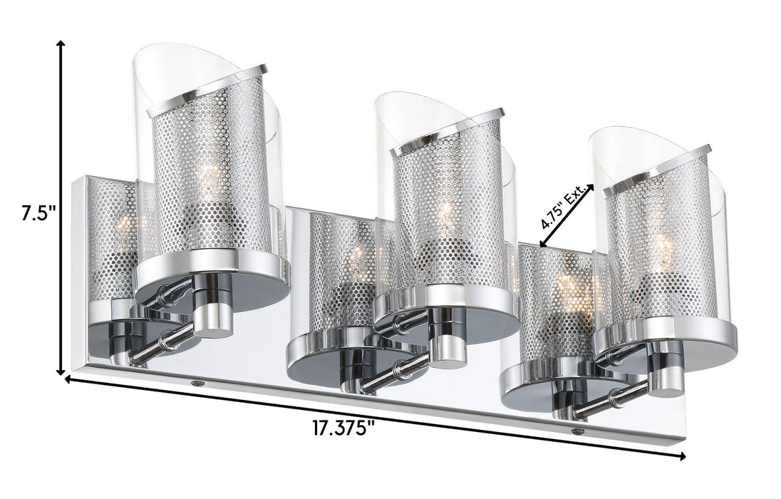 Varaluz 246B03CH Three Light Bath, Chrome