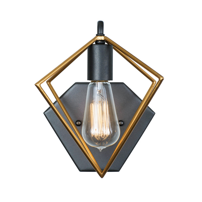 Varaluz 261B01AGRB One Light Bath, Antique Gold/Rustic Bronze
