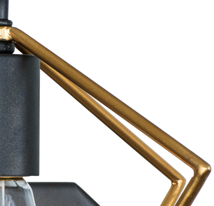 Varaluz 261B01AGRB One Light Bath, Antique Gold/Rustic Bronze