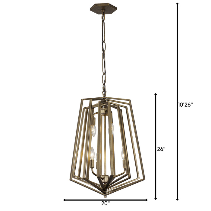 Varaluz 262F06HG Six Light Foyer Pendant, Havana Gold
