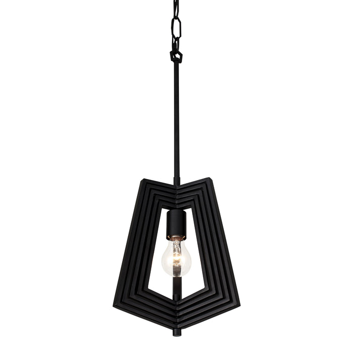 Varaluz 262P01BL One Light Pendant, Black