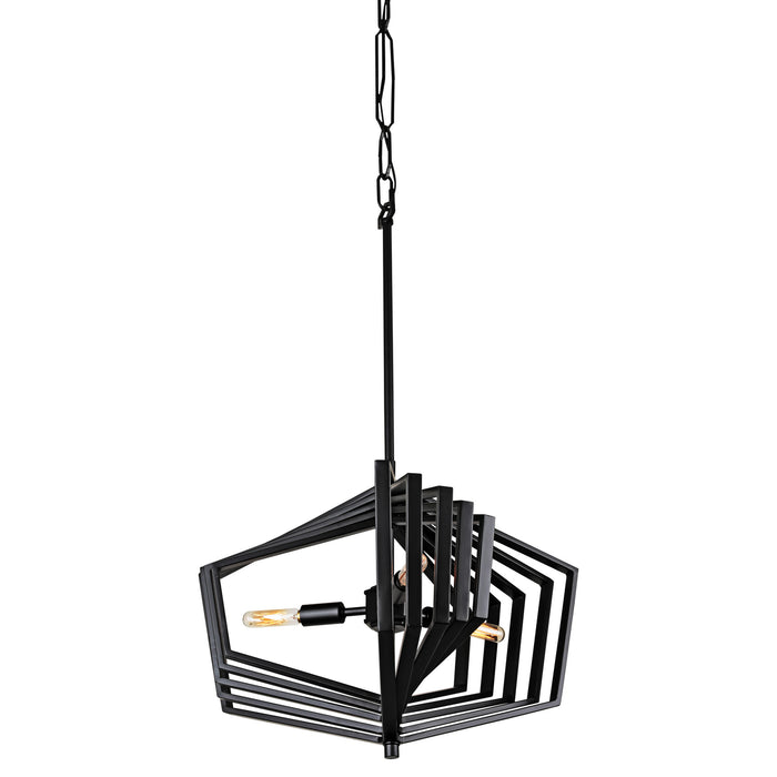 Varaluz 262P03BL Three Light Pendant, Black