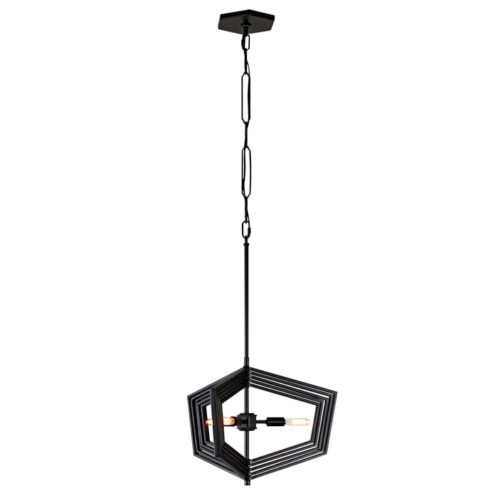 Varaluz 262P03BL Three Light Pendant, Black