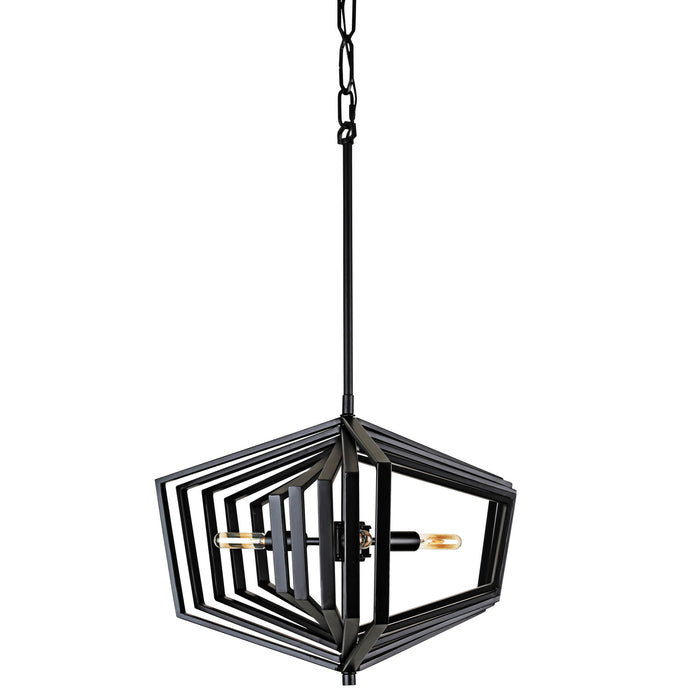 Varaluz 262P03BL Three Light Pendant, Black