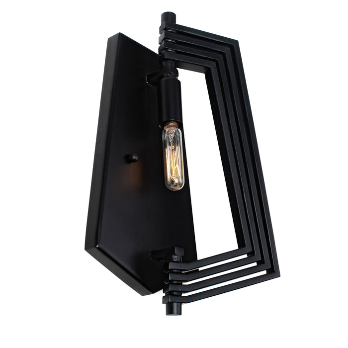 Varaluz 262W01BL One Light Wall Sconce, Black