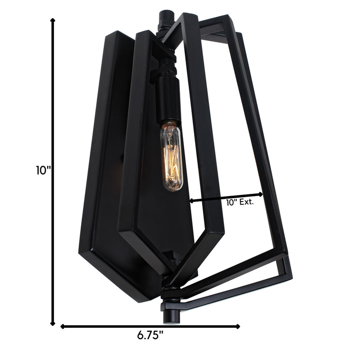 Varaluz 262W01BL One Light Wall Sconce, Black