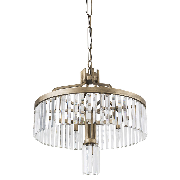 Varaluz 297P07HG Seven Light Pendant, Havana Gold