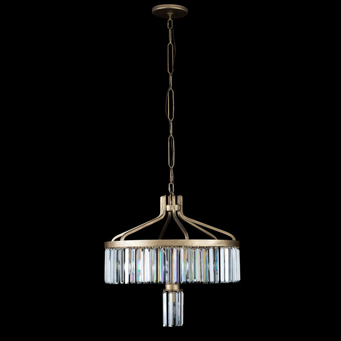 Varaluz 297P07HG Seven Light Pendant, Havana Gold