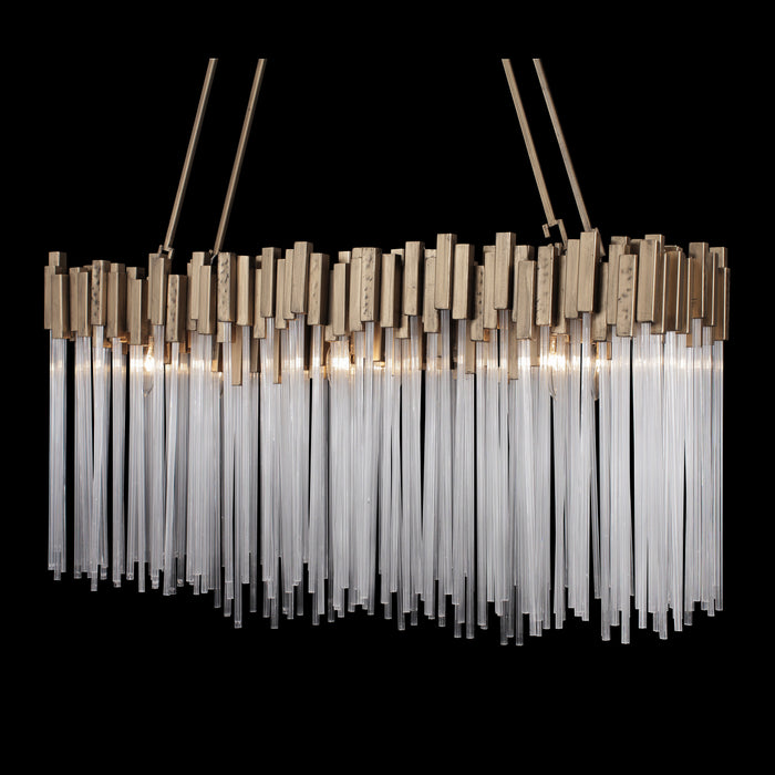 Varaluz 309N06HG Six Light Linear Pendant, Havana Gold