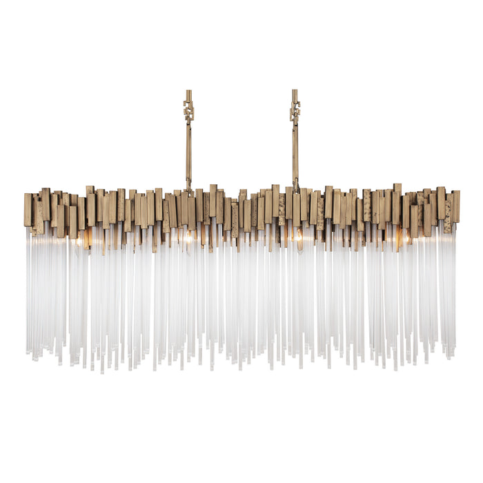 Varaluz 309N08HG Eight Light Linear Pendant, Havana Gold