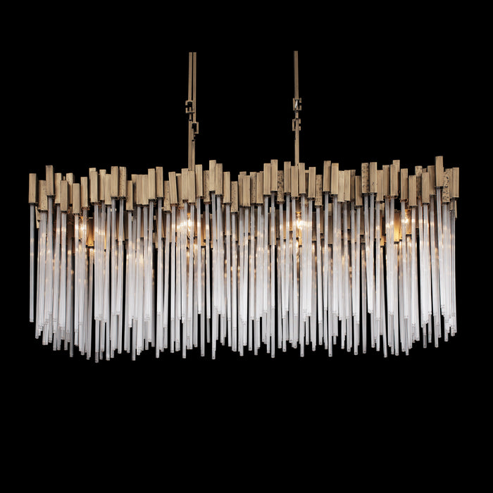 Varaluz 309N08HG Eight Light Linear Pendant, Havana Gold