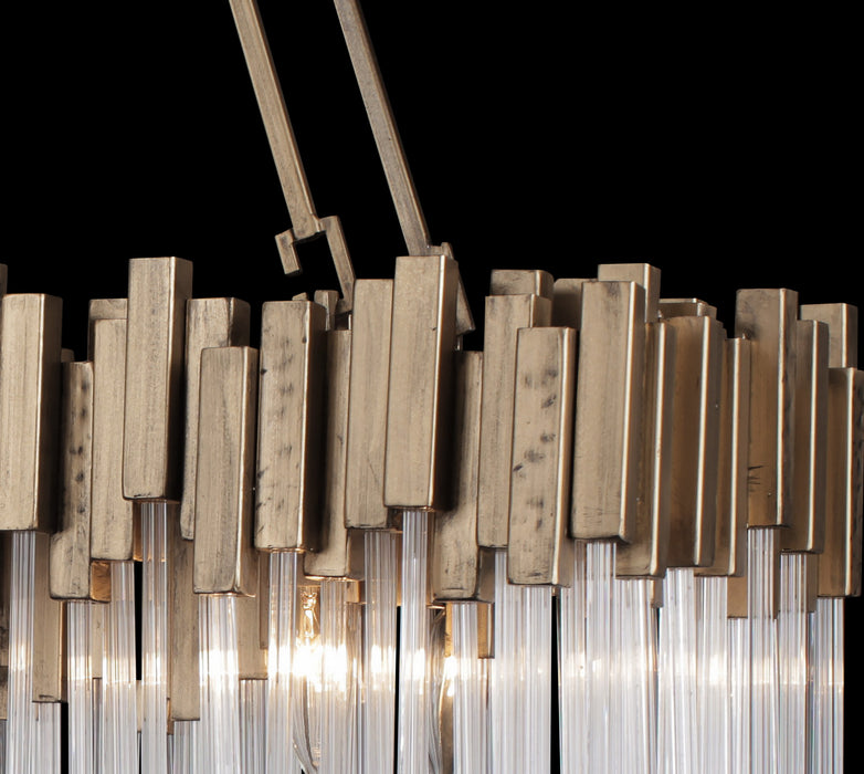 Varaluz 309N08HG Eight Light Linear Pendant, Havana Gold