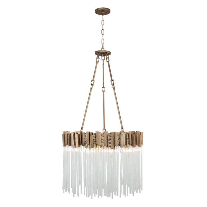 Varaluz 309P06HG Six Light Pendant, Havana Gold