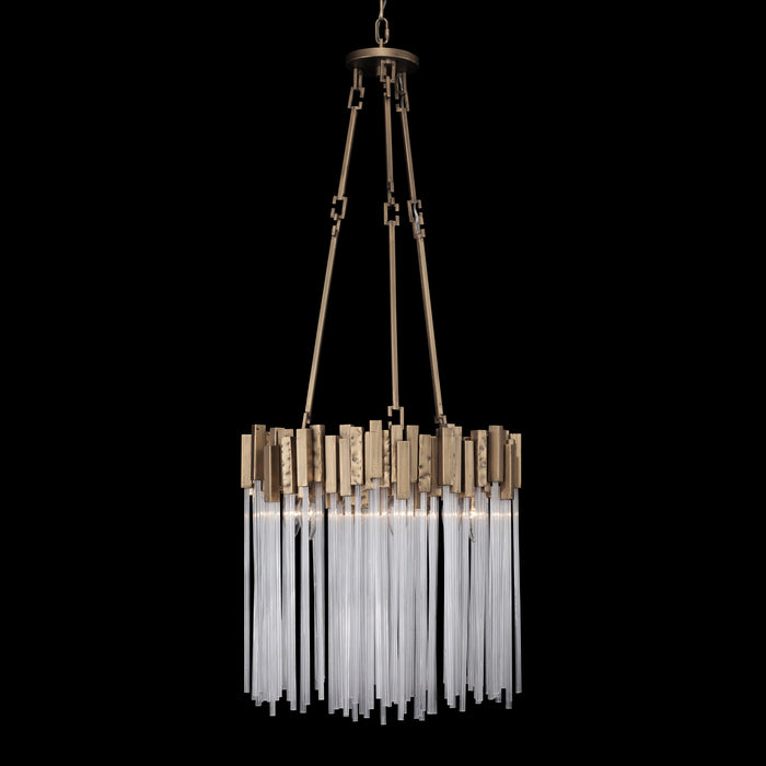 Varaluz 309P06HG Six Light Pendant, Havana Gold