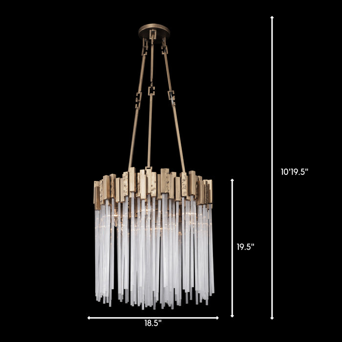 Varaluz 309P06HG Six Light Pendant, Havana Gold