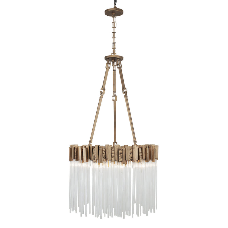 Varaluz 309P06HG Six Light Pendant, Havana Gold