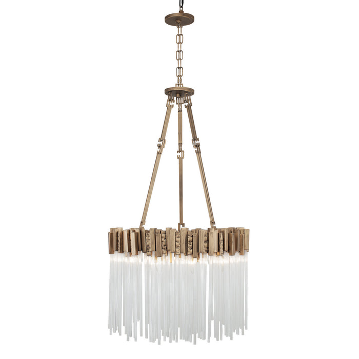 Varaluz 309P06HG Six Light Pendant, Havana Gold