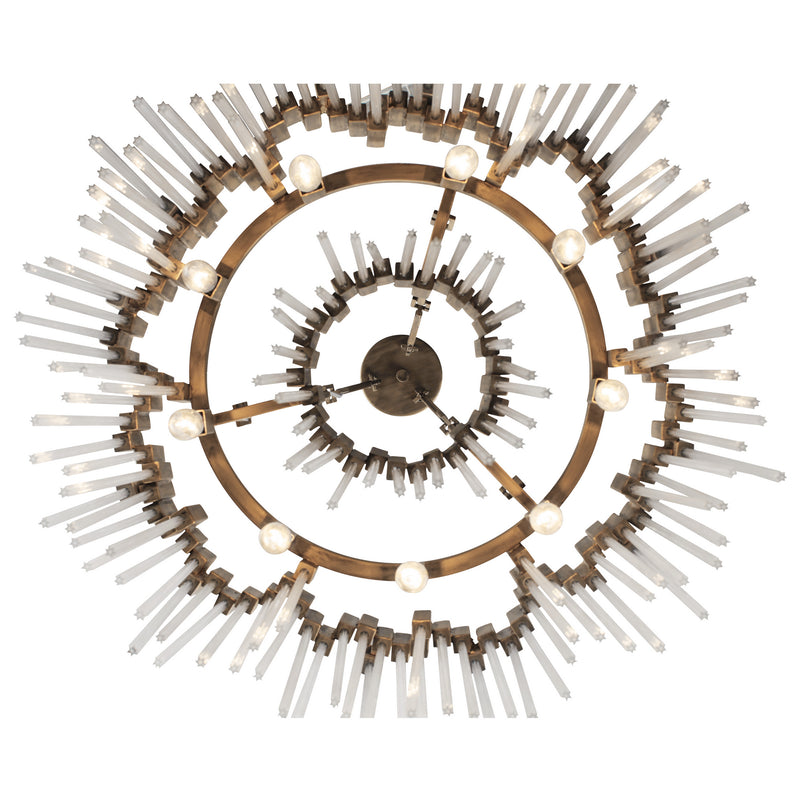 Varaluz 309P09HG Nine Light Pendant, Havana Gold