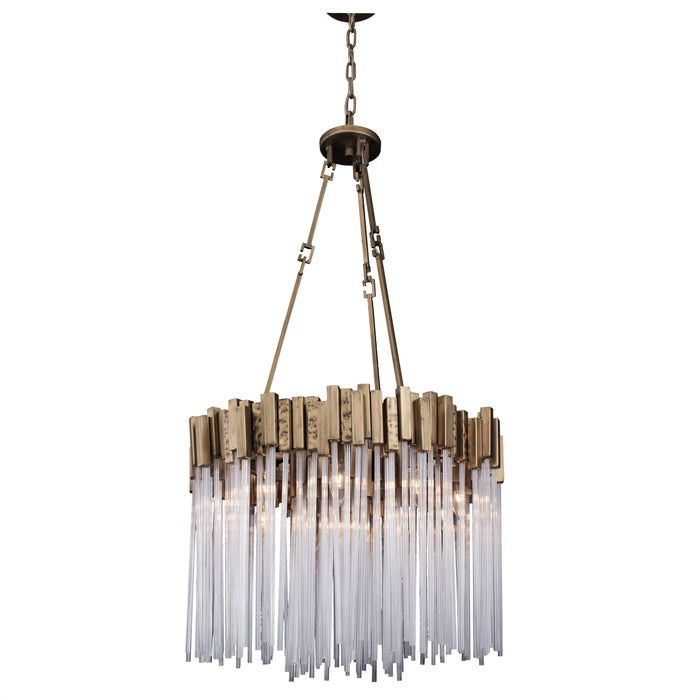 Varaluz 309P09HG Nine Light Pendant, Havana Gold