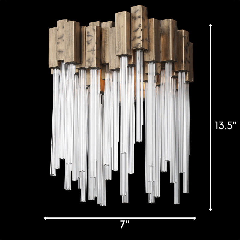 Varaluz 309W01HG One Light Wall Sconce, Havana Gold