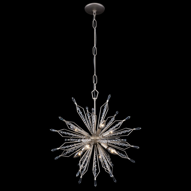 Varaluz 311P08GD Eight Light Pendant, Gold Dust
