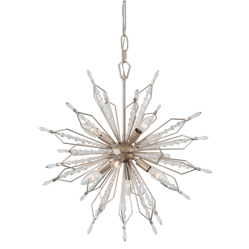 Varaluz 311P08GD Eight Light Pendant, Gold Dust